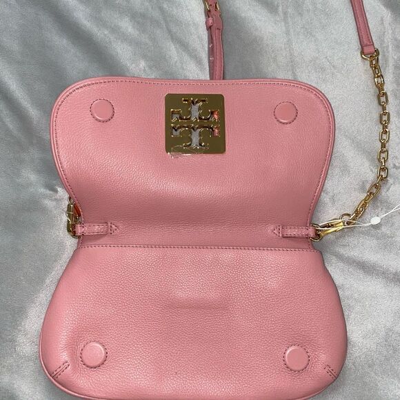 NWT Tory Burch Britten Crossbody Clutch Barbie Pink - Picture 8 of 9